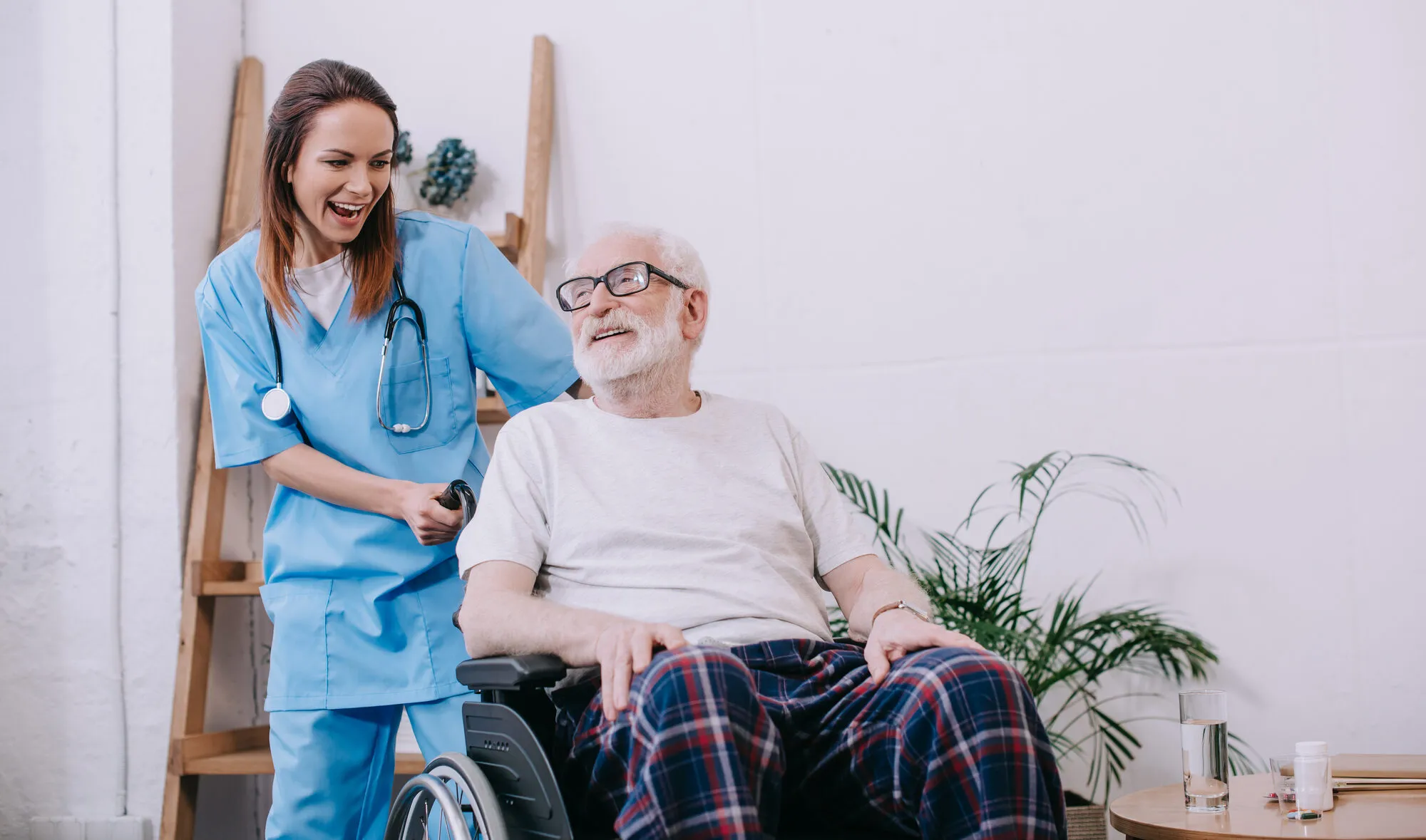 Family enjoying quality time with senior loved one receiving Cardinal Senior Care